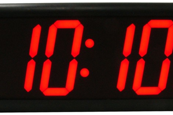 Rc440 wireless 4 digit red led clock